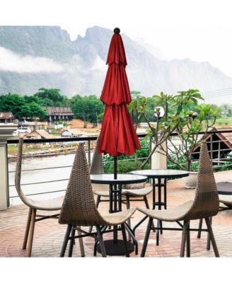 10 Feet 3 Tier Outdoor Patio Umbrella with Double Vented