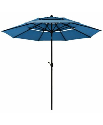 10 Feet 3 Tier Outdoor Patio Umbrella with Double Vented