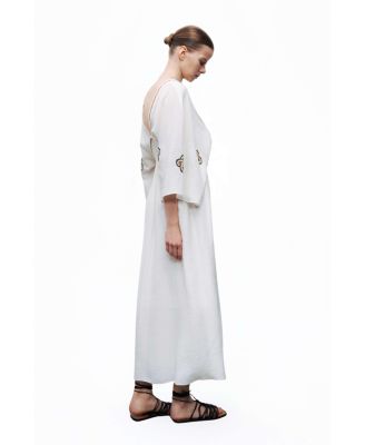 Women's Maxi Dress with Embroidery Details