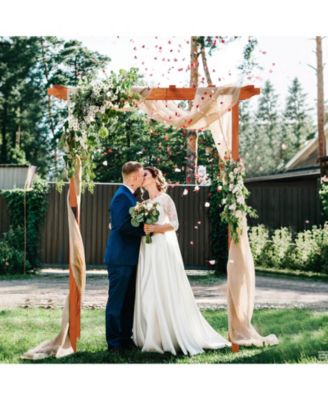 Arbor Over 7FT High Wooden Garden Arch Trellis Pergola Outdoor Patio Plant