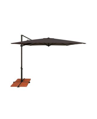 8.6FT Solefin Square Cantilever Umbrella with Cross Bar Stand