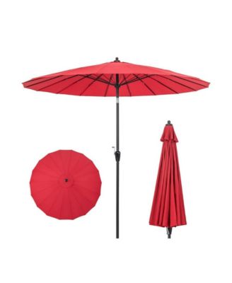 9 Feet Round Patio Umbrella with 18 Fiberglass Ribs
