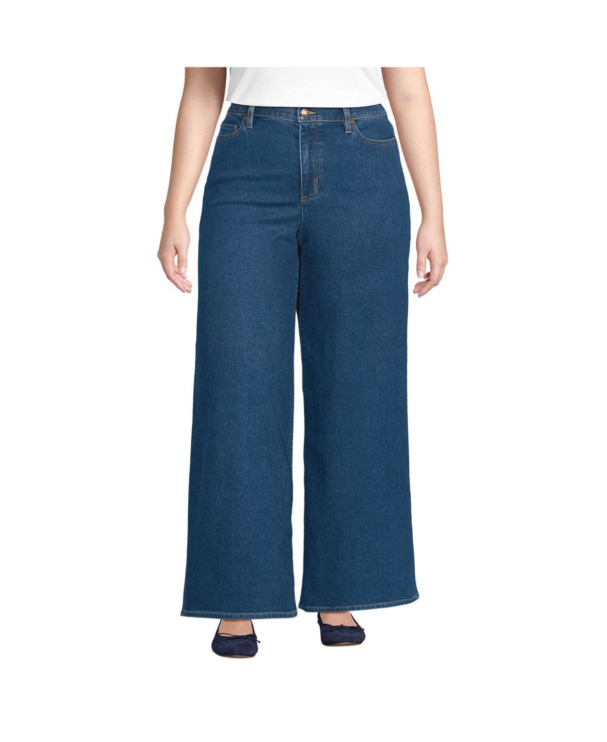 Women's Recover Denim High Rise Extra Wide Leg Jeans - Crawford wash