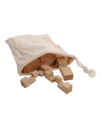 Solid Wood 3D Cube Puzzle