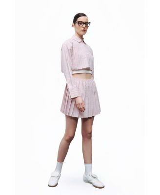 Women's Striped Crop Shirt