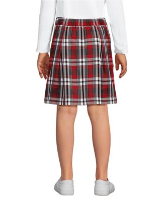 Big Girls School Uniform Plaid Skort Top of Knee