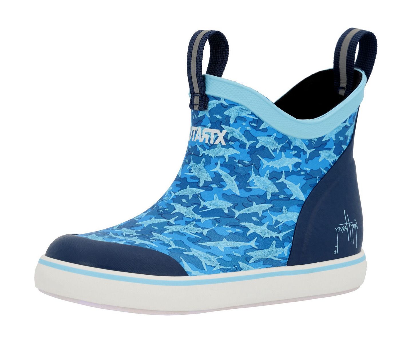 Ботинки XTRATUF Kids Ankle Deck Boot Guy Harvey для мальчиков, цвет: Синий камуфляжный — фото 8