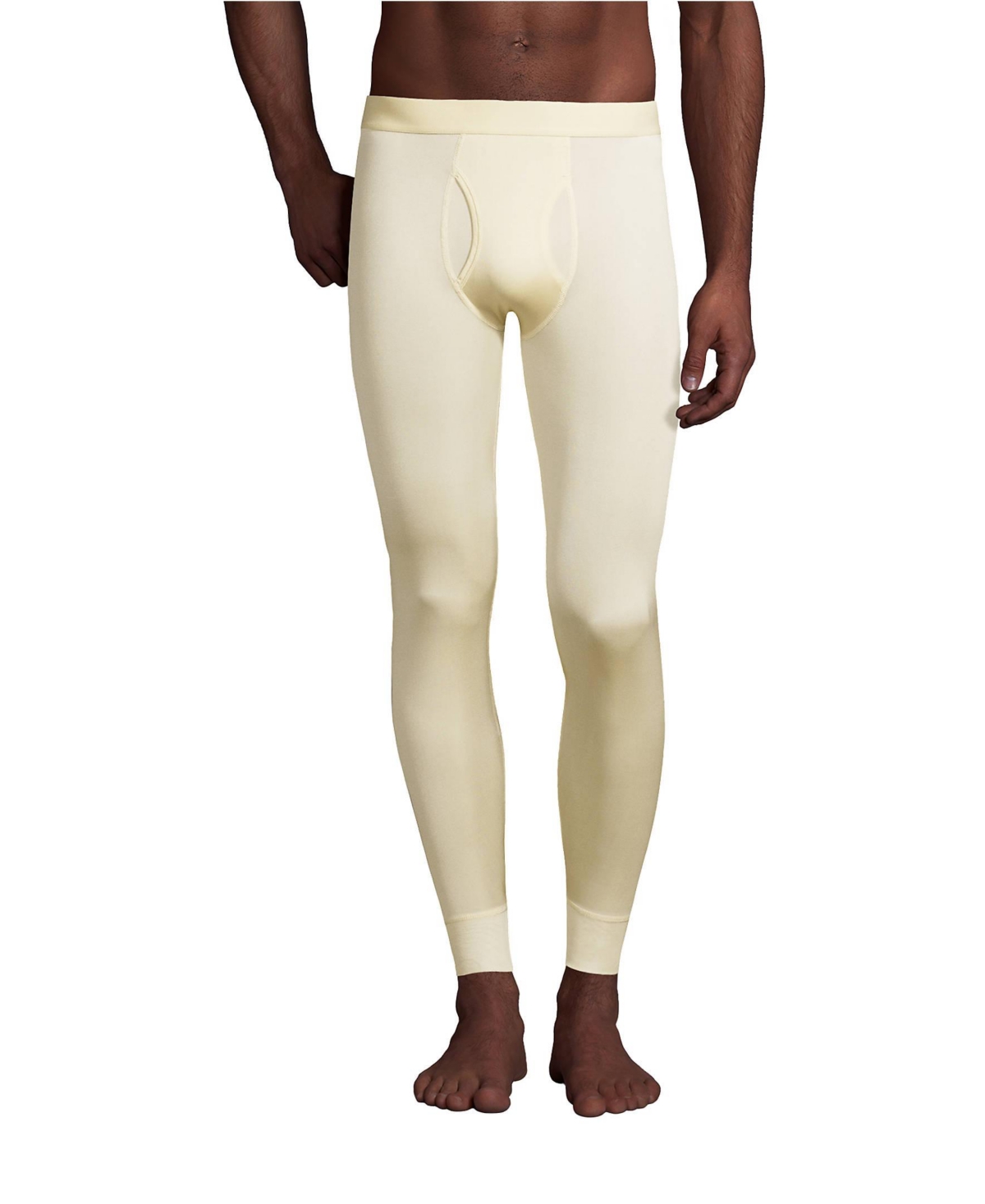 Men's Tall Silk Long Underwear Pants - Ecru