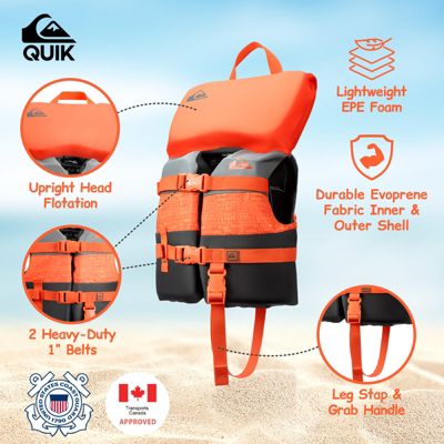 Life Vest USCG Approved with Quick-Release Buckles for water sports