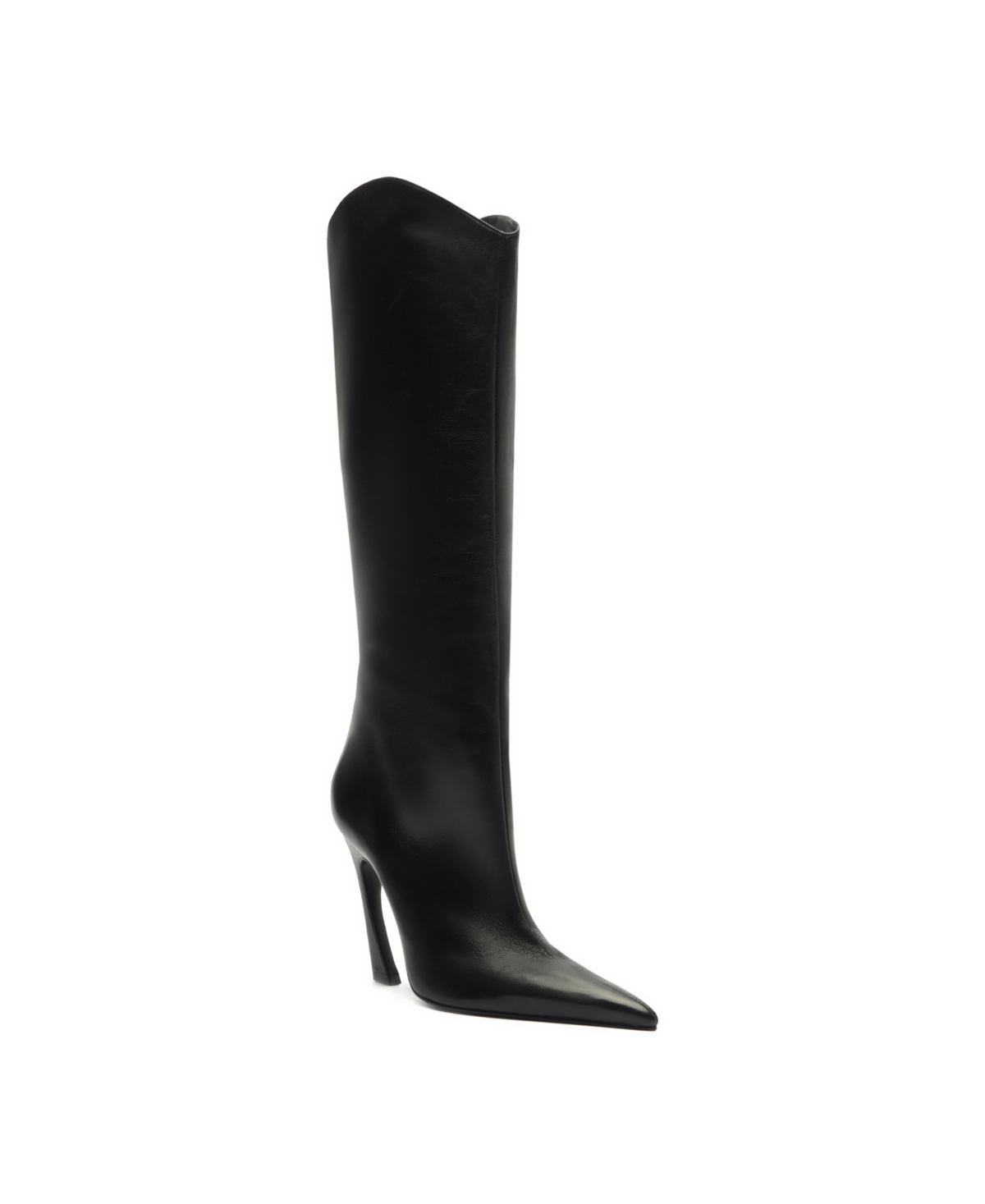 Schutz Women's Maryann Up Curve Pointy Toe Boots In Black