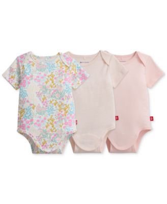Baby Cotton Bodysuits, 3 Pack