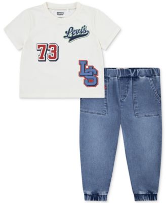 Levi's - &reg; Baby Boys Varsity Patch T-Shirt & Jogger Pants Set