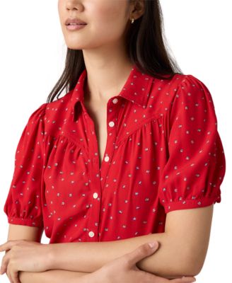 Women's Cotton Lea Button-Front Mini Dress