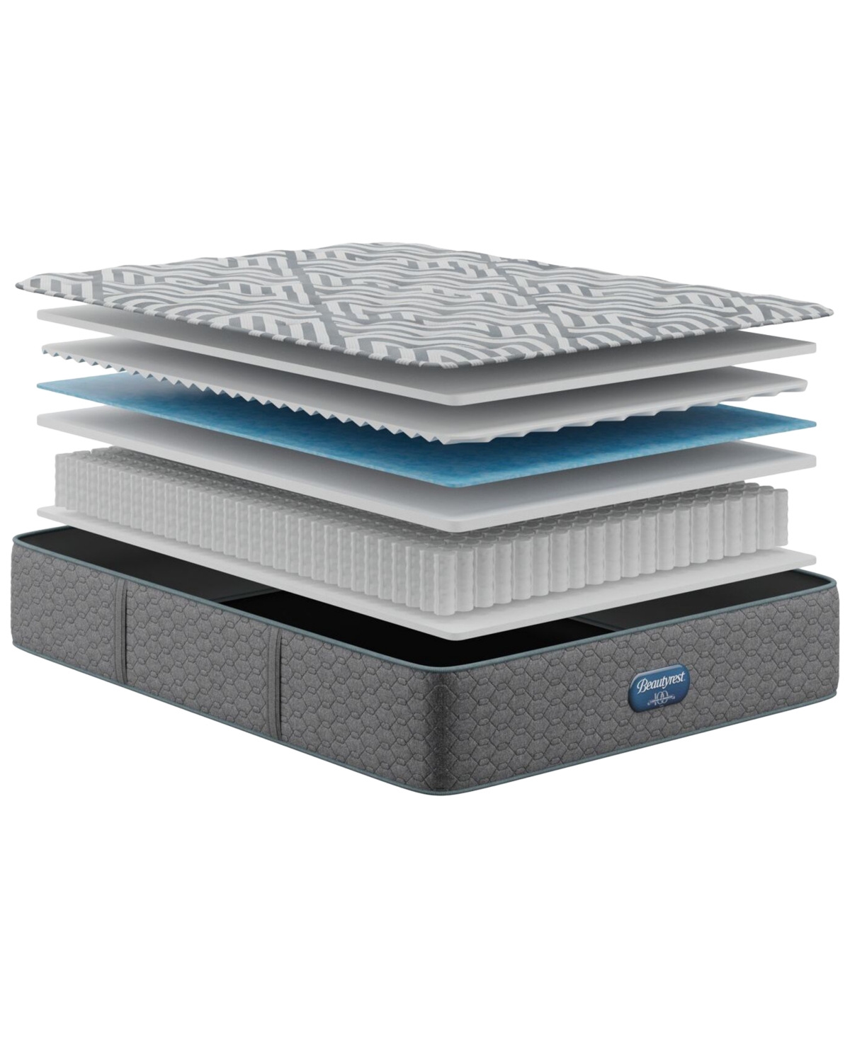 Beautyrest Anderson Avenue 13.75" Plush Tight Top Mattress Set, Twin Xl In Gray