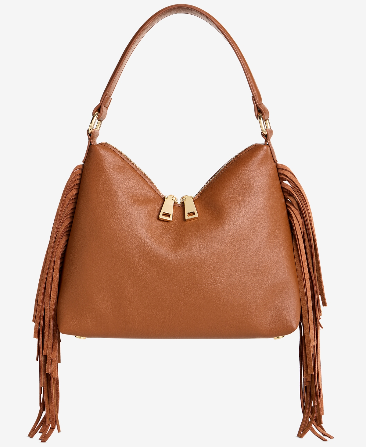 Inc International Concepts Tayviss Fringe Shoulder Bag, Exclusively At Macy's In Brown
