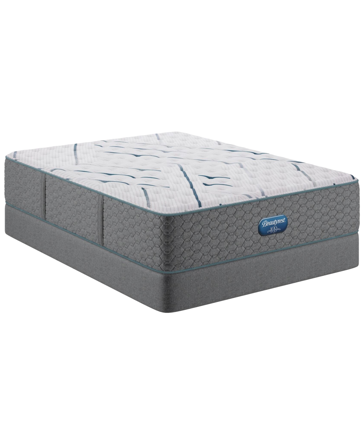 Beautyrest Madison Avenue 14" Plush Tight Top Mattress Set, Twin In Gray