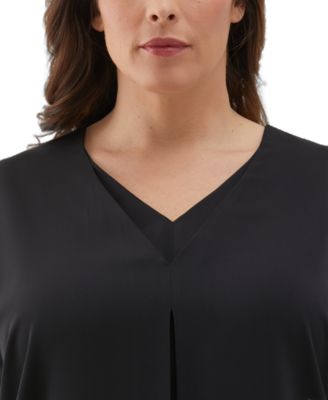 Plus Size Layered Dolman Short Sleeve Top