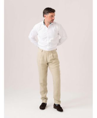 Men's Linen Wool Silk Blend Trousers