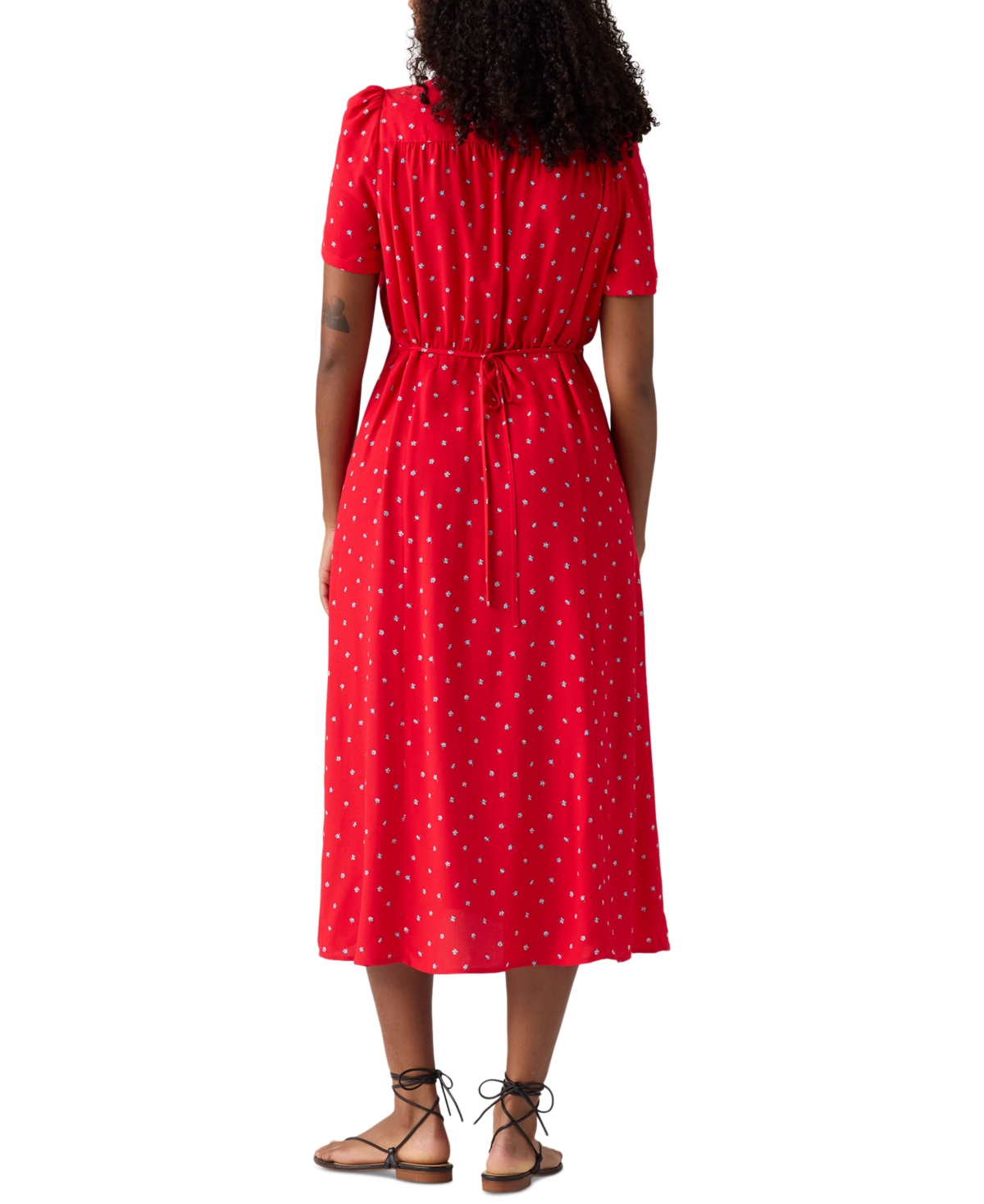 Levi's Sarina Short-sleeve Midi Dress In Red