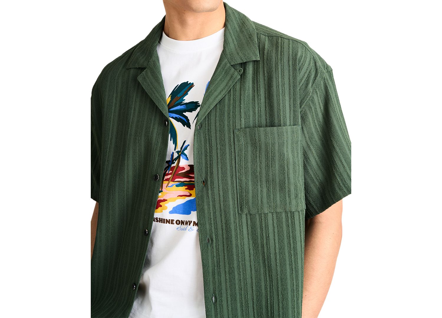 Men's Tonal Stripe Drawstring Shorts