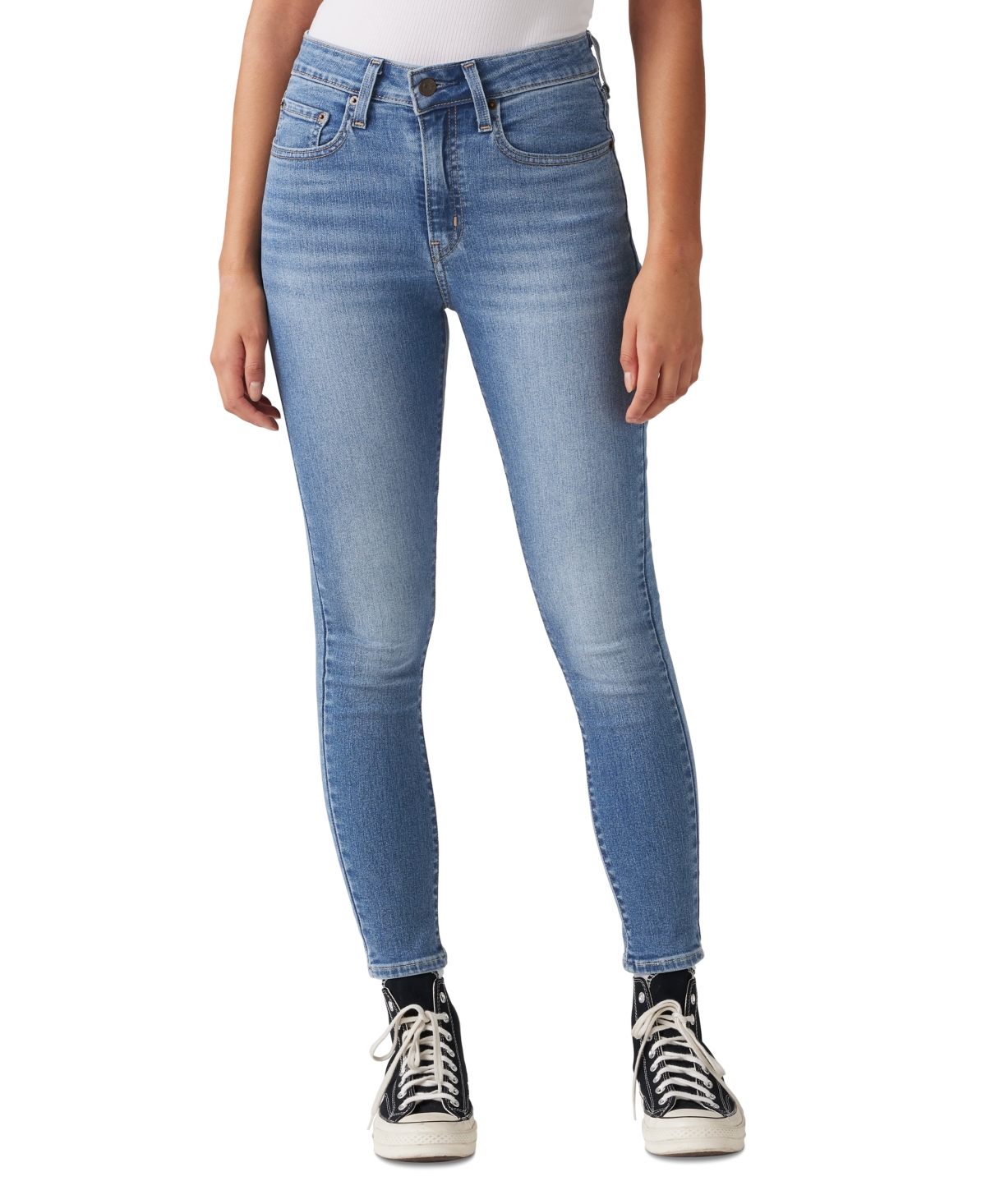 Levi's Women's 721 High-rise Stretch Skinny Jeans In Blue