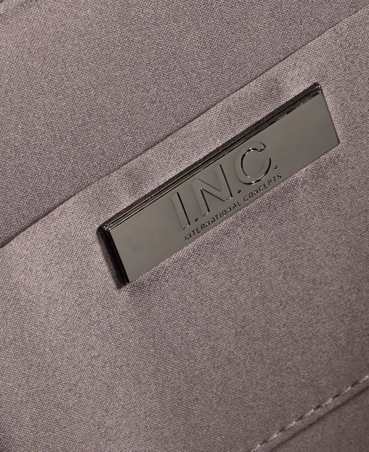Inc International Concepts Caitlin Satin And Crystal Clutch, Exclusively At Macy's In Gray