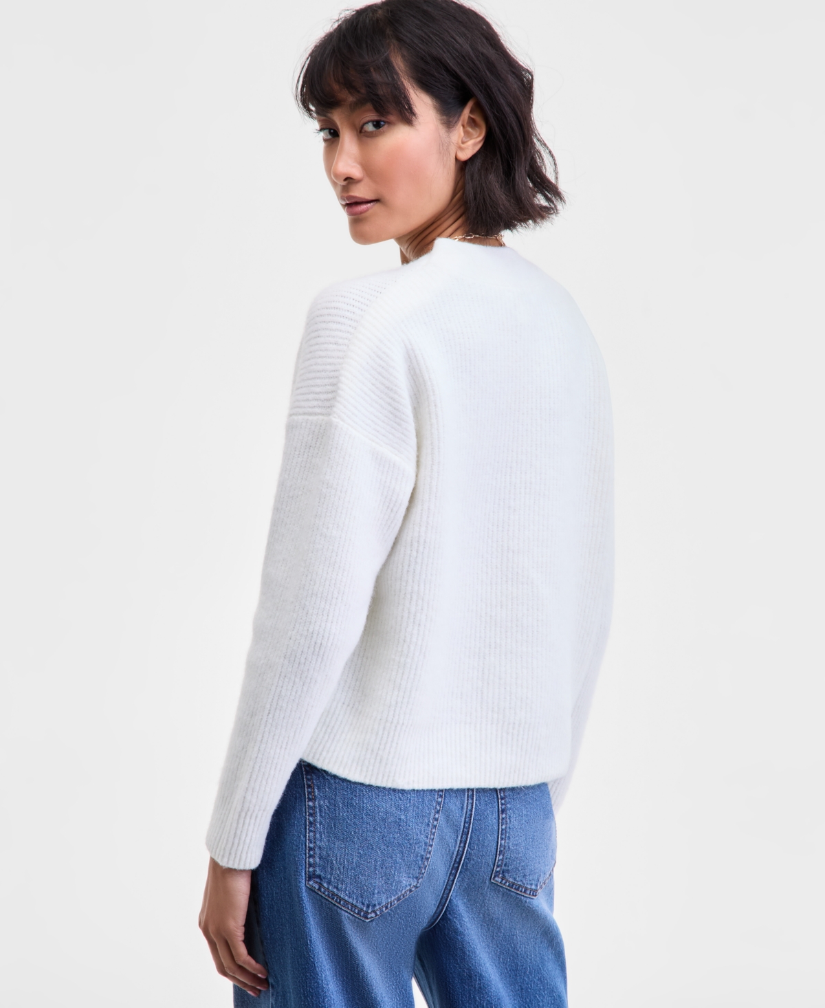 On 34th Women's Three-button Shaker Cardigan, Created For Macy's In Yellow