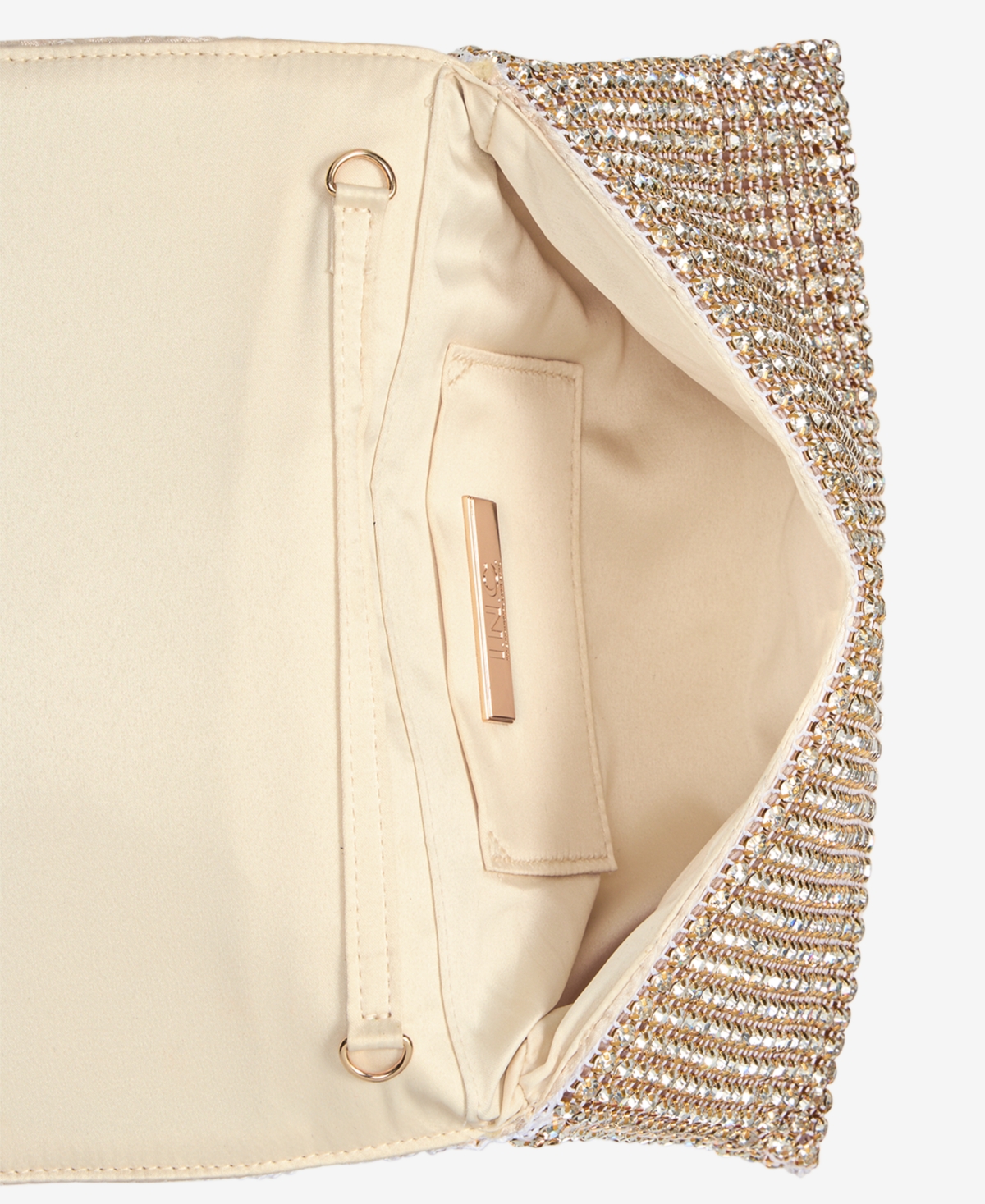 Inc International Concepts Prudence Small Diamond Mesh Crossbody, Exclusively At Macy's In Gold