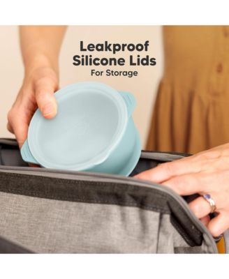 2-Pack Prep Baby Bowls with Suctions & Lids, Silicone Bowls for Baby Boy, Girl, Toddler Suction Bowl, Kids Bowl BPA-Free