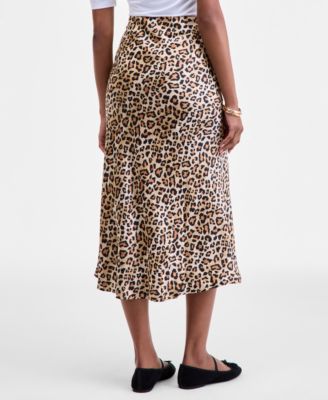Women's Printed Midi Slip Skirt, Macy's Exclusive