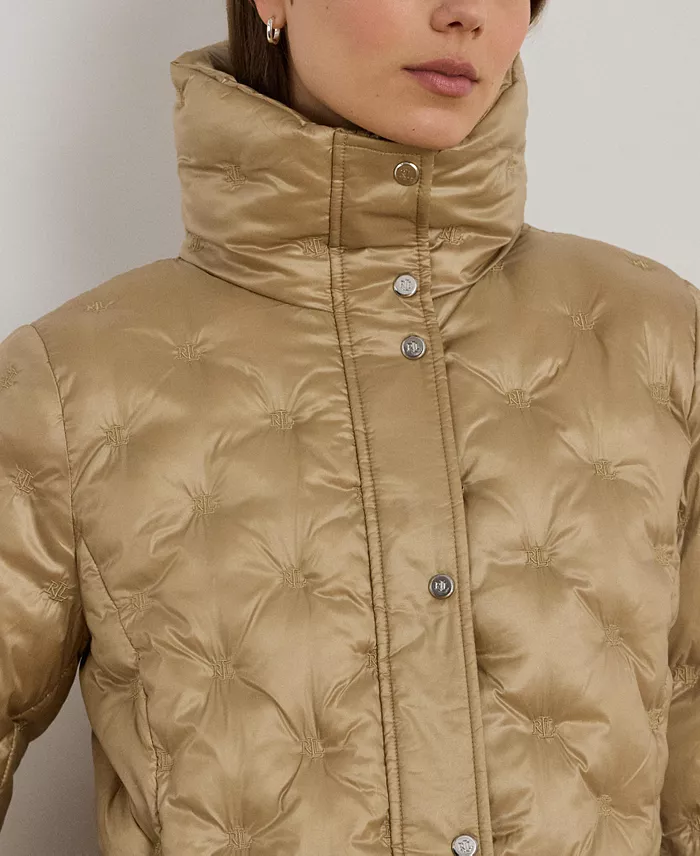 Women's Embroidered Puffer Coat - thumbnail 3