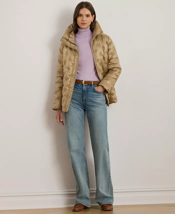 Women's Embroidered Puffer Coat - thumbnail 5