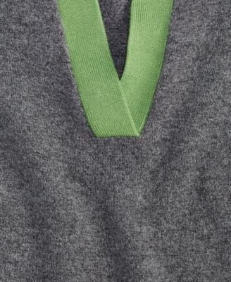 Women's Colorblocked Polo Short Sleeve Sweater, Macy's Exclusive 