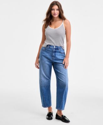 On 34th - Women's Chester Cropped High-Rise Barrel-Leg Jeans