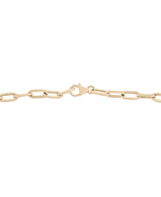 Diamond Pav&eacute; Paperclip 17" Pendant Necklace (1 ct. t.w.) in 14k Gold, Exclusively at Macy's