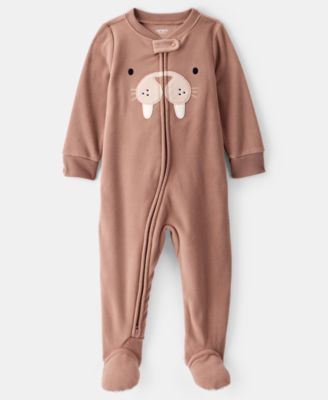 Carter's - Baby Boys Walrus Loose-Fit 2-Way-Zip 1-Piece Footed Pajamas
