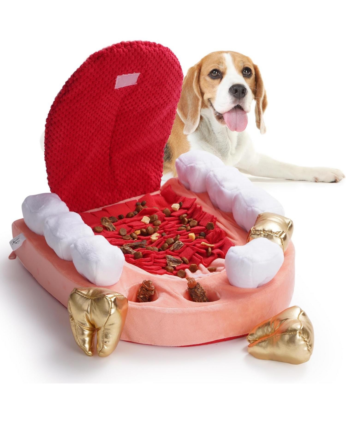 Interactive Teeth Dog Toys &#x2013; Enrichment Puzzle Funny Dog Toys for Small to Large Dogs, Non-Slip Hide and Seek Dog Toys to Keep Dogs Bu