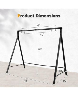 Patio Metal Swing Stand with A-Shaped Structure