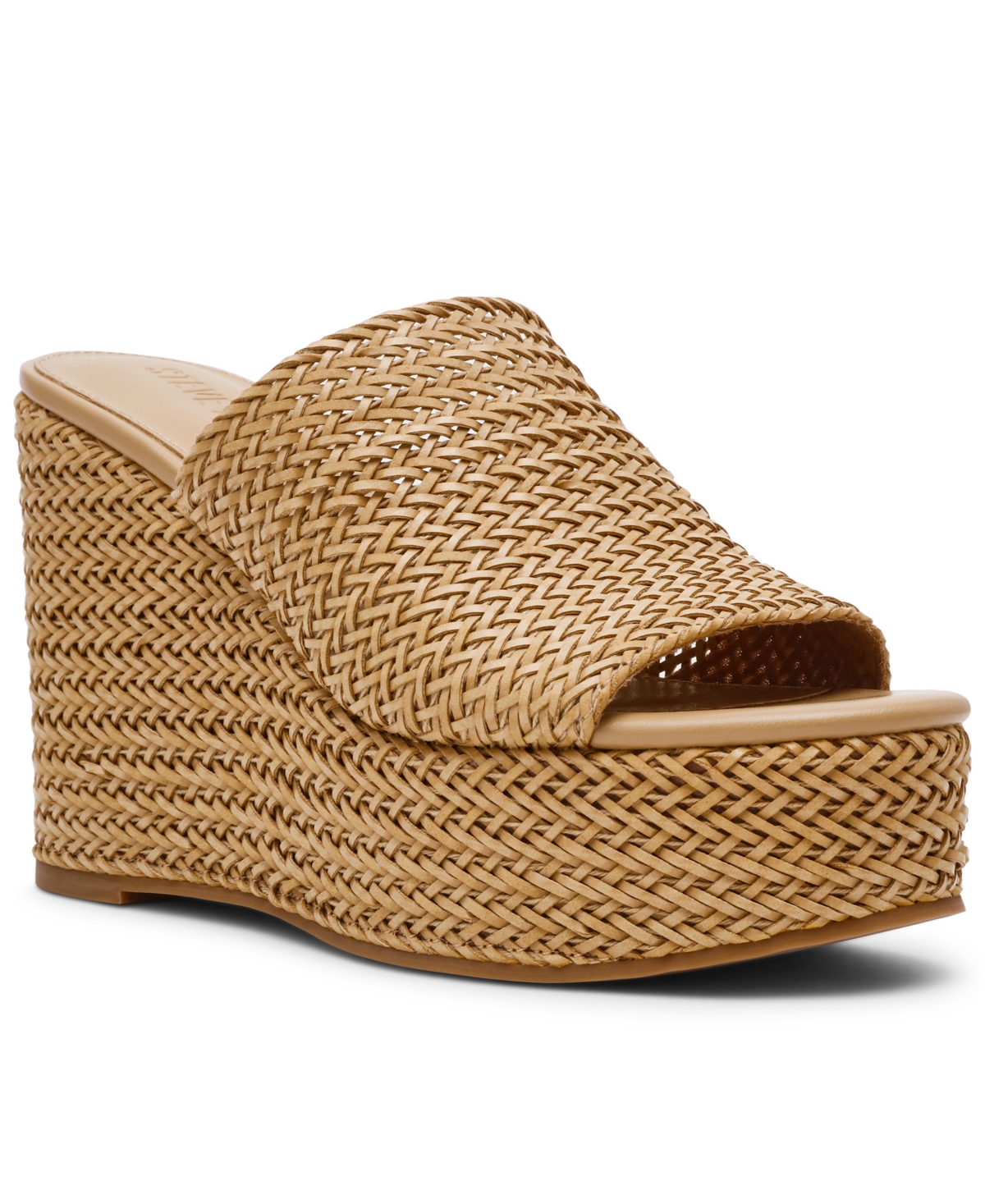 Steve Madden Women's Cassi Platform Wedge Slides In Gold