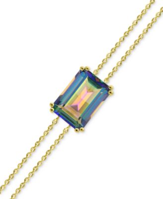 Gemstone Bracelet in 14k Gold-Plated Sterling Silver