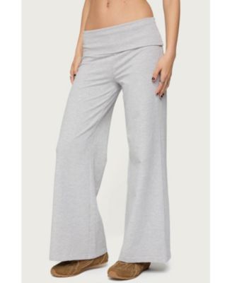 Women's Wide Leg Fold Over Pants