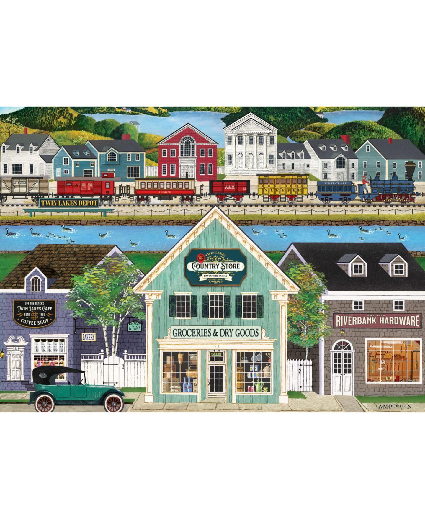 Детская игрушка MasterPieces Puzzles Americana - Twin Lakes 500 Piece EZ Grip Jigsaw Puzzle — фото 2