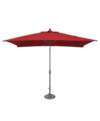 6.6FTx10FT Solefin Rectangle Patio Umbrella with Push-Button Tilt, Anthracite Frame