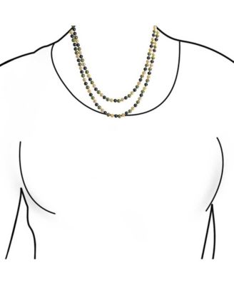 Classic Western Style Hand Knotted Simulated Pearls Round Ball Bead Endless Long Strand Double Triple Wrap Layer Necklace