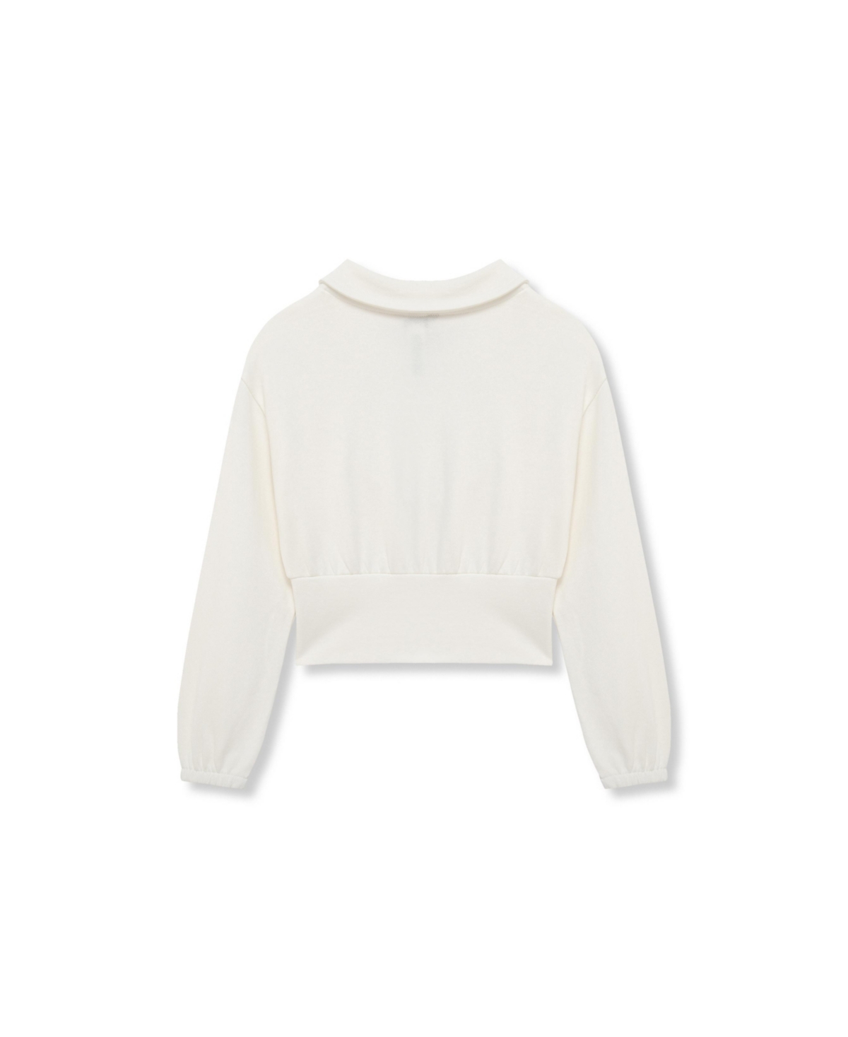 H By Habitual Big Girls Half Zip Sweatshirt In White
