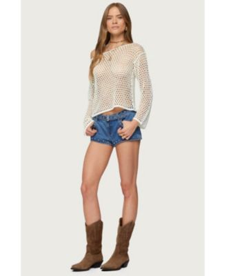 Women's Kalley Off Shoulder Crochet Top