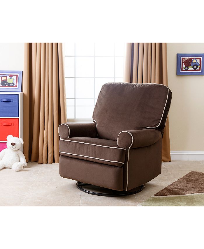Abbyson Living CLOSEOUT! Narda Fabric Nursery Swivel Glider Recliner, Quick Ship Macy's