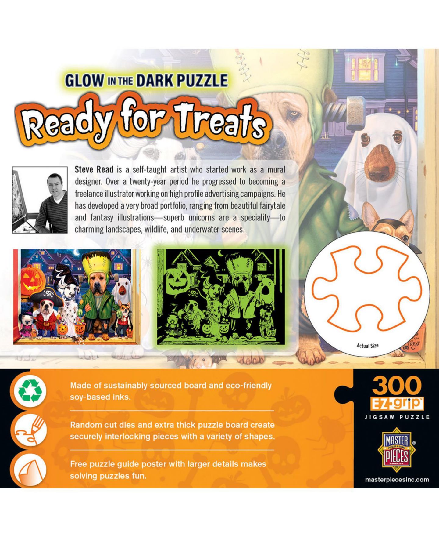 Детская игрушка MasterPieces Puzzles Glow in the Dark Ready for Treats 300 Piece Jigsaw Puzzle, Ages 11+ — фото 3