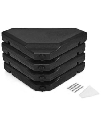 4 Pieces 195 lbs Patio Cantilever Offset Umbrella Base Weight Sand