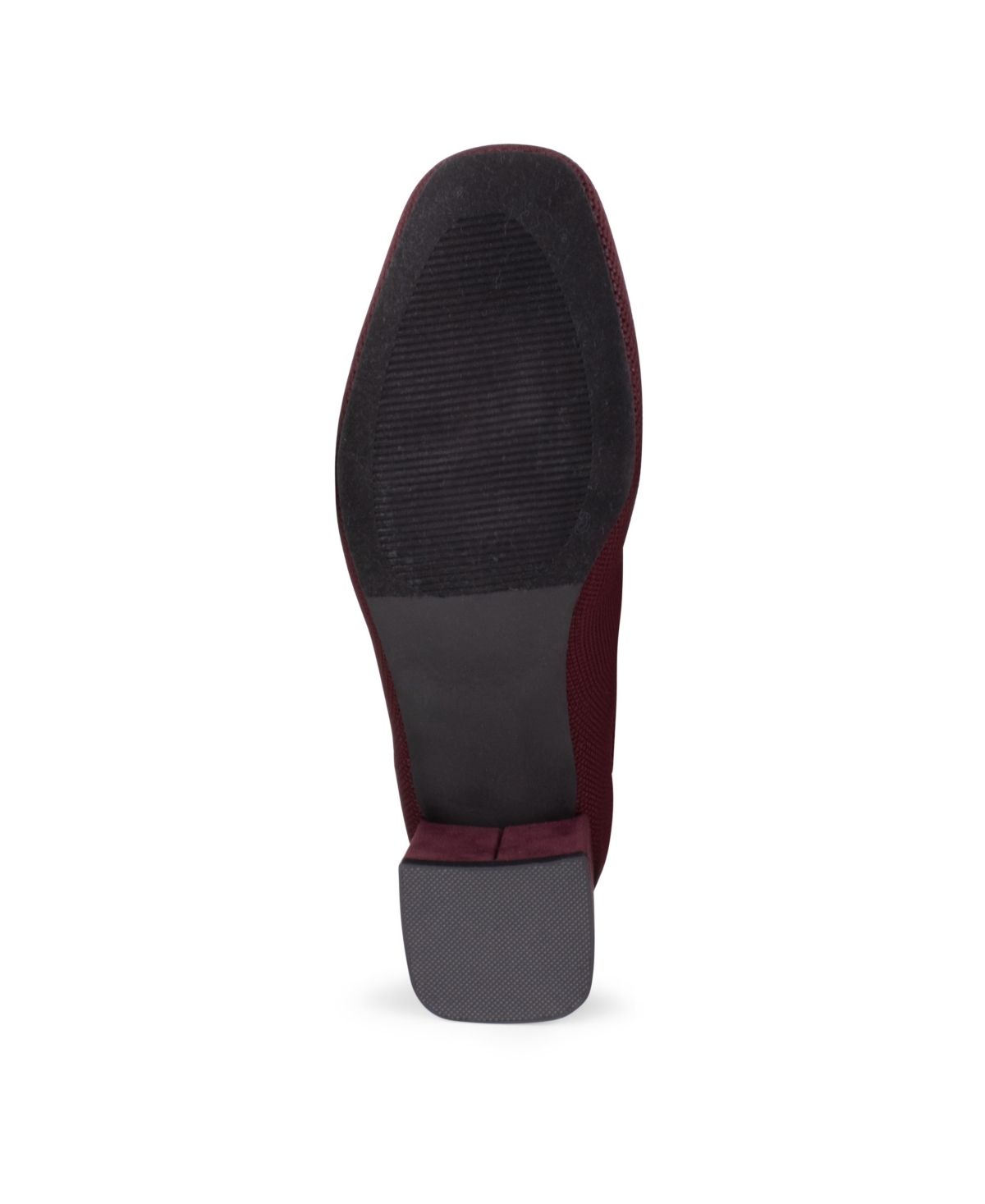 Tahari Corniche Block Heel Knit Bootie In Burgundy